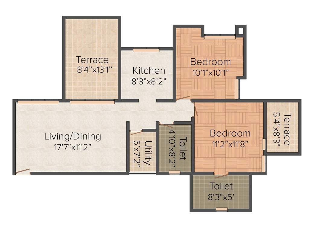 Shubh Aaugusta (2BHK+2T (1,126 sq ft) 1126 sq ft)
