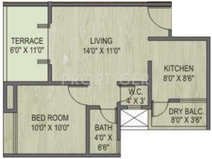 Choice Goodwill 24 (1BHK+1T (645 sq ft) 645 sq ft)