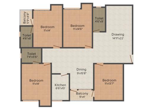 Surya Pushpanjali (4BHK+3T (1,837 sq ft) 1837 sq ft) Surya Pushpanjali (4BHK+3T (1,837 sq ft) 1837 sq ft)