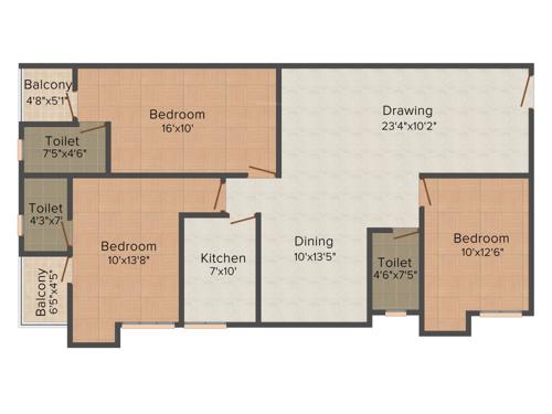 Surya Pushpanjali (3BHK+3T (1,440 sq ft) 1440 sq ft) Surya Pushpanjali (3BHK+3T (1,440 sq ft) 1440 sq ft)