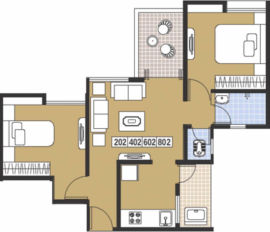 Venkatesh Nandanwan (1BHK+1T (760 sq ft) + Study Room 760 sq ft)