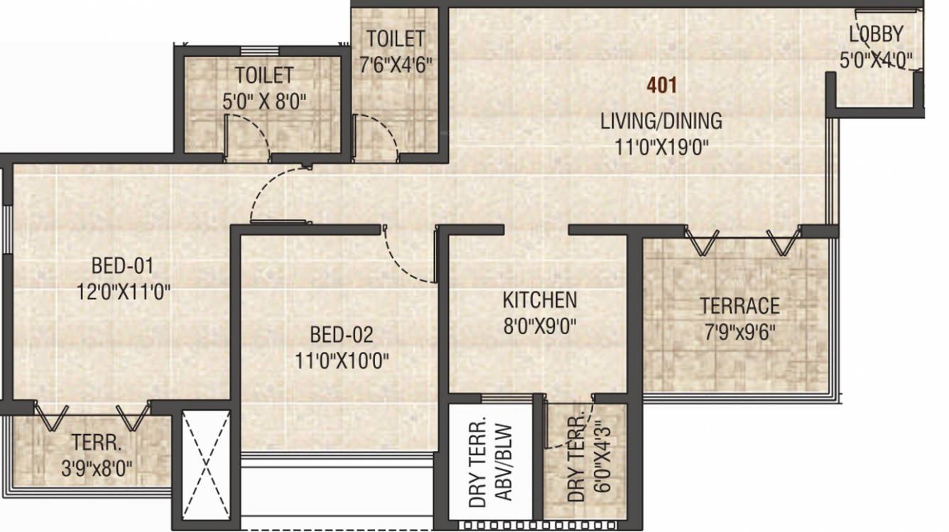 Magnova Manor (2BHK+2T (1,075 sq ft) 1075 sq ft) Magnova Manor (2BHK+2T (1,075 sq ft) 1075 sq ft)