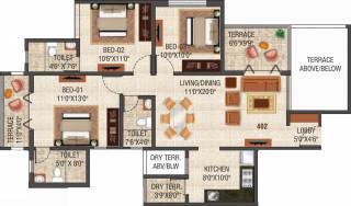 Magnova Manor (3BHK+3T (1,291 sq ft) 1291 sq ft) Magnova Manor (3BHK+3T (1,291 sq ft) 1291 sq ft)
