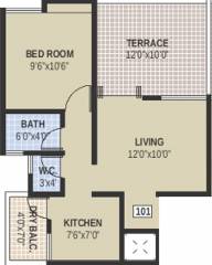 Venkatesh Nandanwan (1BHK+1T (695 sq ft) 695 sq ft)