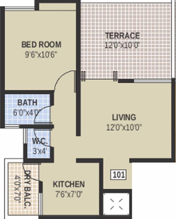 Venkatesh Nandanwan (1BHK+1T (695 sq ft) 695 sq ft)