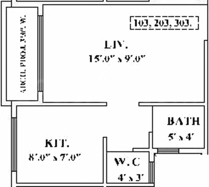 Ayan Nakshatra Homes (1RK+1T (350 sq ft) 350 sq ft)