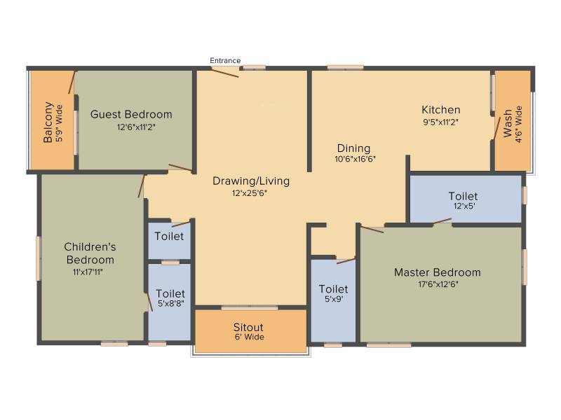 Gauthami Green Blossoms (3BHK+3T (2,160 sq ft) 2160 sq ft)