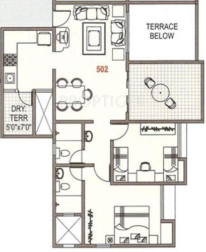 Surana Passiflora Avenue (2BHK+2T (1,032 sq ft) 1032 sq ft)