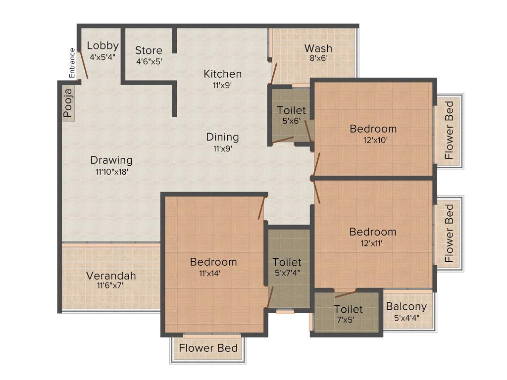 Shree Siddhi Vinayak Surya Kutir (3BHK+3T (2,115 sq ft) 2115 sq ft)