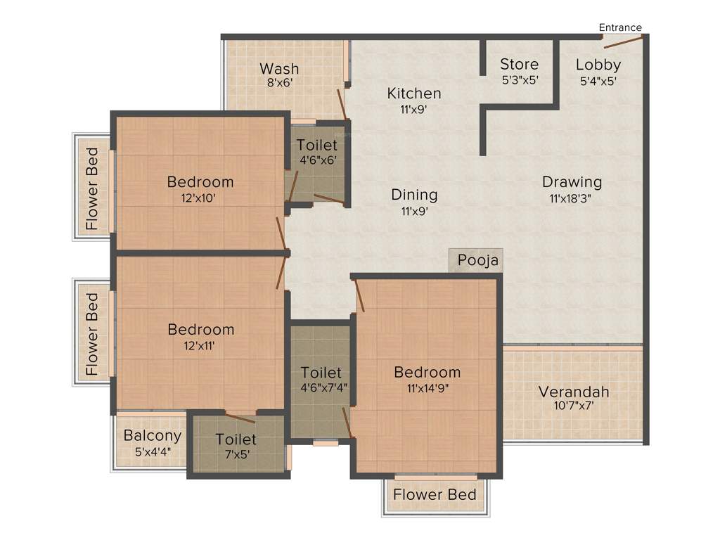 Shree Siddhi Vinayak Surya Kutir (3BHK+3T (2,079 sq ft) 2079 sq ft)