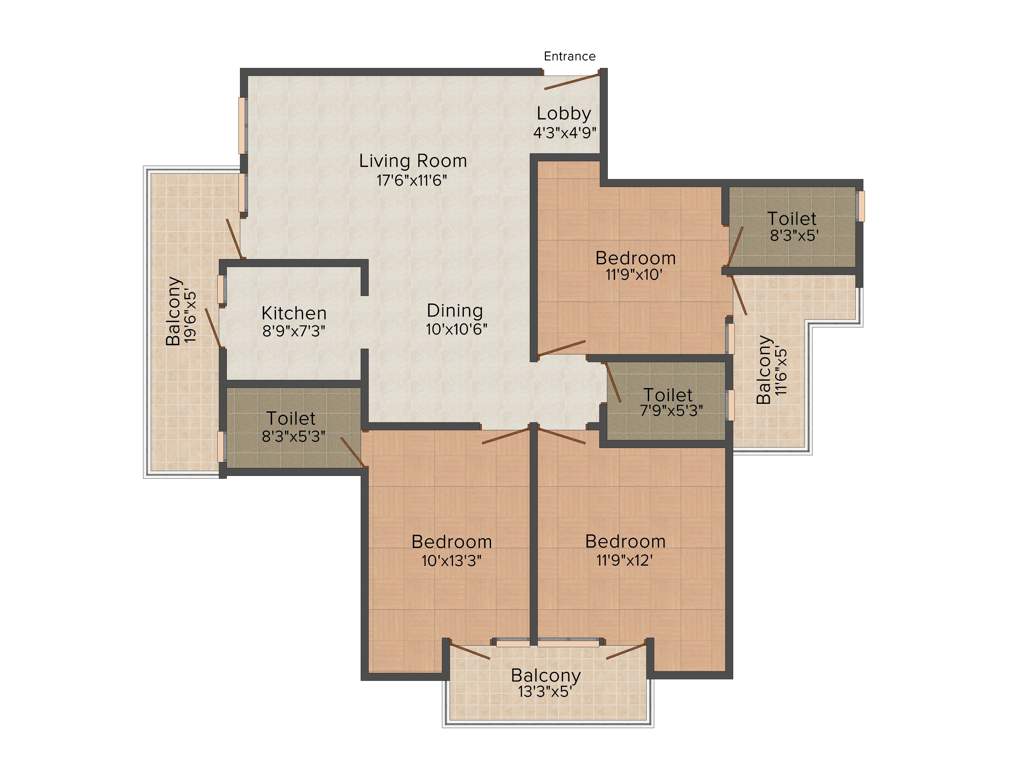 Sampada Livia (3BHK+3T (1,690 sq ft) 1690 sq ft)