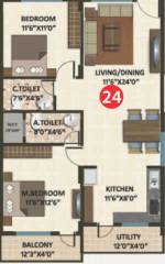South South Park (2BHK+2T (1,145 sq ft) 1145 sq ft) South South Park (2BHK+2T (1,145 sq ft) 1145 sq ft)