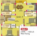 VSM Constructions Gangotri Pavithra Paradise (3BHK+3T (1,450 sq ft) + Pooja Room 1450 sq ft)