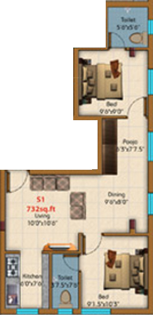 KE Shakthi Enclave (2BHK+2T (732 sq ft) 732 sq ft) KE Shakthi Enclave (2BHK+2T (732 sq ft) 732 sq ft)