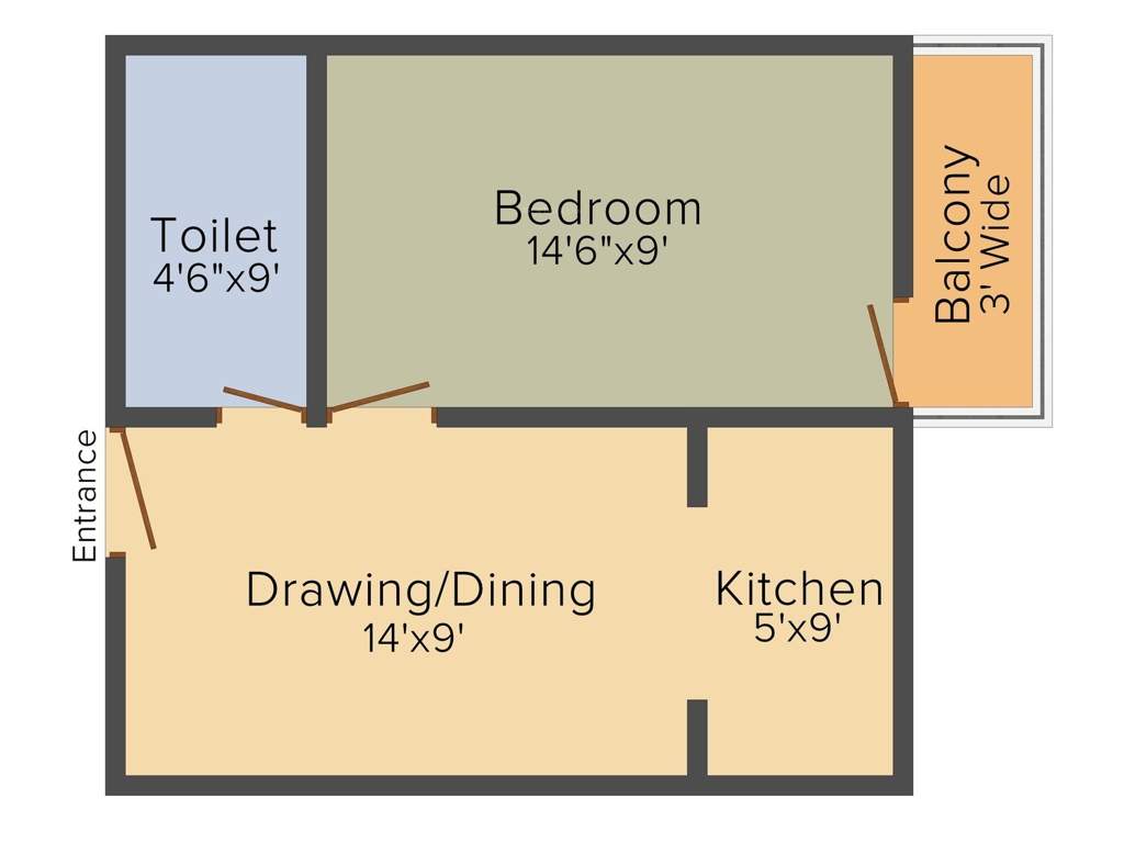 Lucky Palm Valley (1BHK+1T (640 sq ft) 640 sq ft)
