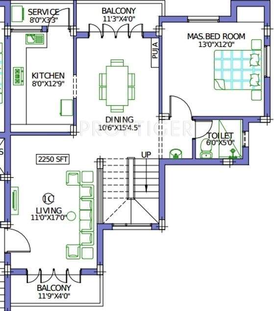 Pushkar Gosel Garden (3BHK+3T (2,250 sq ft) 2250 sq ft)