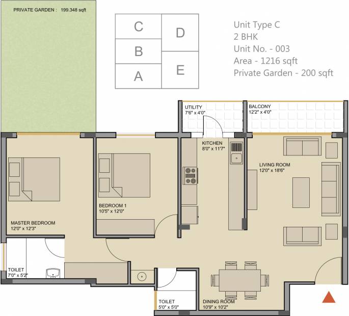 Evantha Developers Grains Of Sand (2BHK+2T (1,216 sq ft) 1216 sq ft)