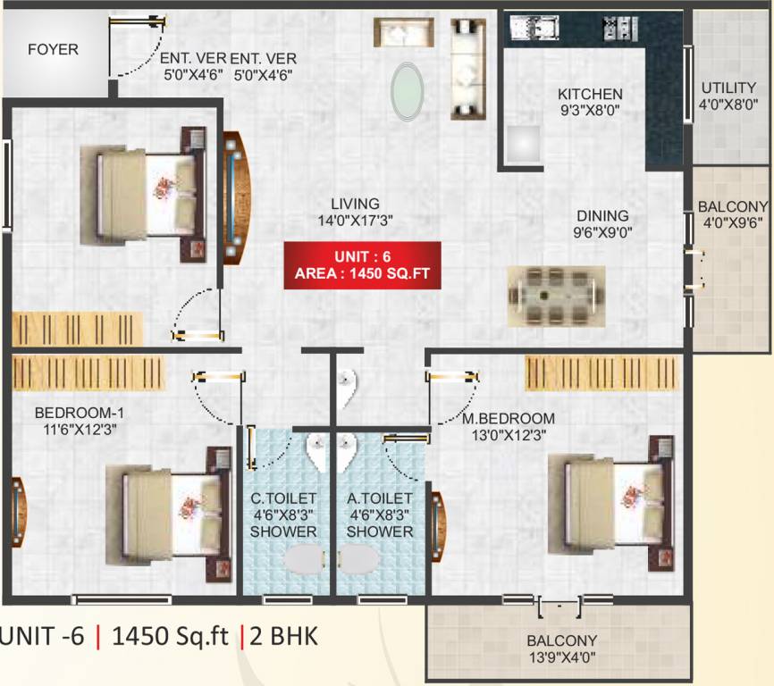 VSM Gangothri SLV Meadows (3BHK+2T (1,450 sq ft) 1450 sq ft) VSM Gangothri SLV Meadows (3BHK+2T (1,450 sq ft) 1450 sq ft)
