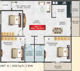 VSM Gangothri SLV Meadows (3BHK+2T (1,450 sq ft) 1450 sq ft) VSM Gangothri SLV Meadows (3BHK+2T (1,450 sq ft) 1450 sq ft)