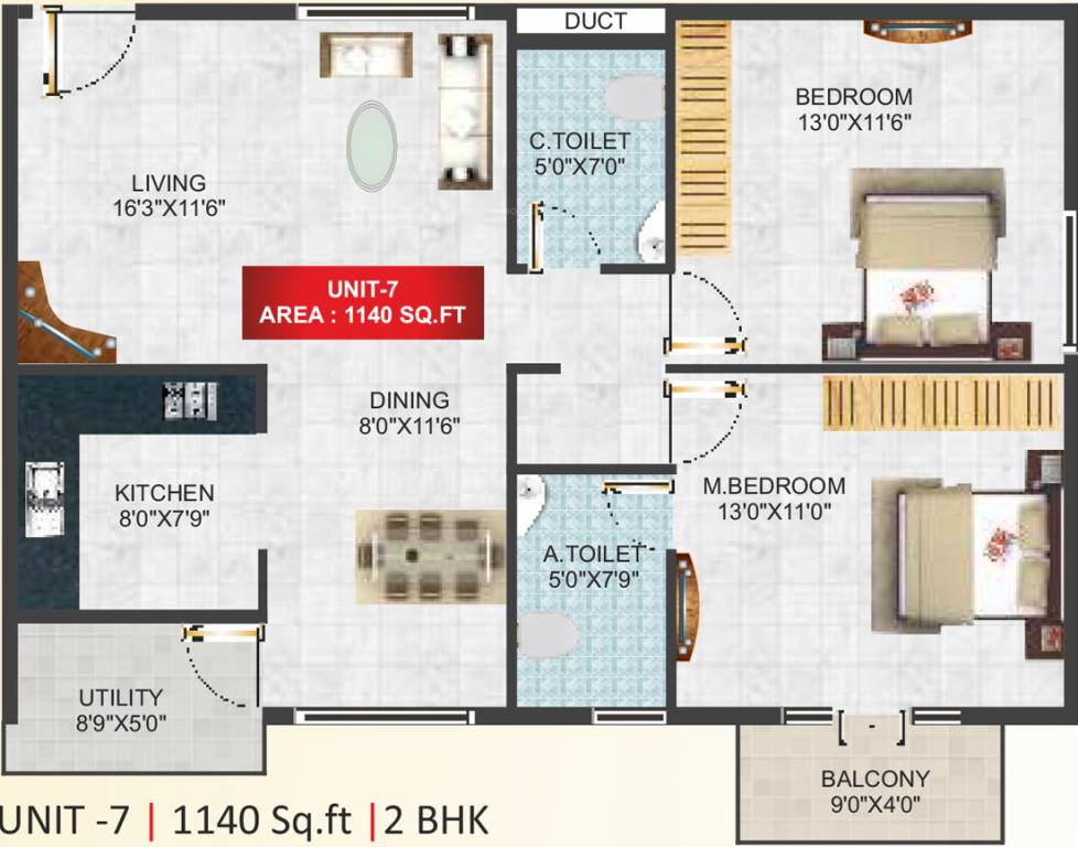 VSM Gangothri SLV Meadows (2BHK+2T (1,140 sq ft) 1140 sq ft) VSM Gangothri SLV Meadows (2BHK+2T (1,140 sq ft) 1140 sq ft)