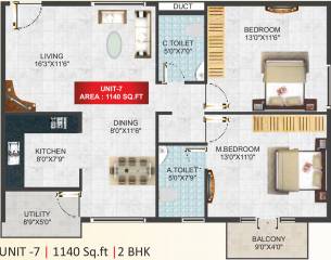 VSM Gangothri SLV Meadows (2BHK+2T (1,140 sq ft) 1140 sq ft) VSM Gangothri SLV Meadows (2BHK+2T (1,140 sq ft) 1140 sq ft)