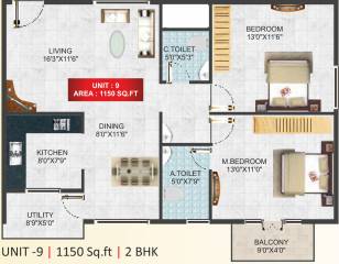 VSM Gangothri SLV Meadows (2BHK+2T (1,150 sq ft) 1150 sq ft) VSM Gangothri SLV Meadows (2BHK+2T (1,150 sq ft) 1150 sq ft)