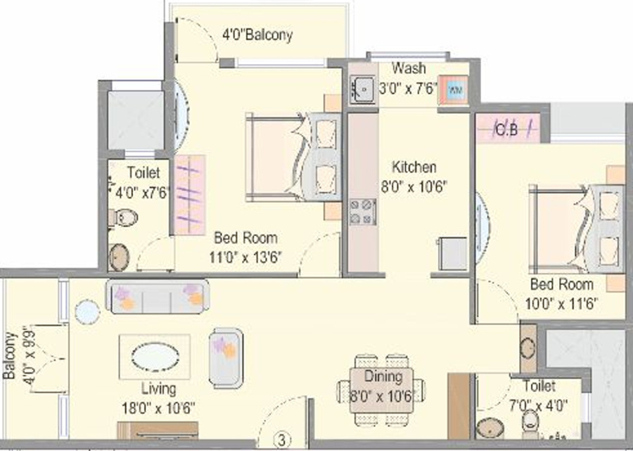 Dugar Sky Dugar (2BHK+2T (1,175 sq ft) 1175 sq ft) Dugar Sky Dugar (2BHK+2T (1,175 sq ft) 1175 sq ft)