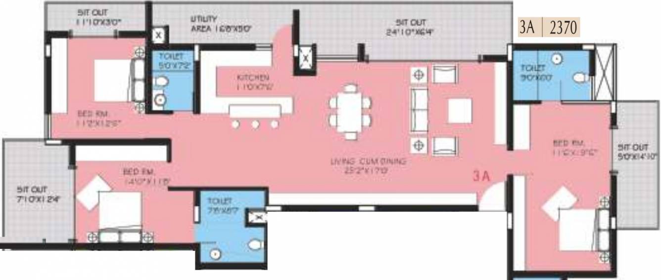 BVL Group Aster (3BHK+3T (2,370 sq ft) 2370 sq ft) BVL Group Aster (3BHK+3T (2,370 sq ft) 2370 sq ft)