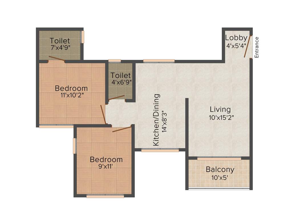 Jaikumar Parksyde Homes (2BHK+2T (835 sq ft) 835 sq ft)