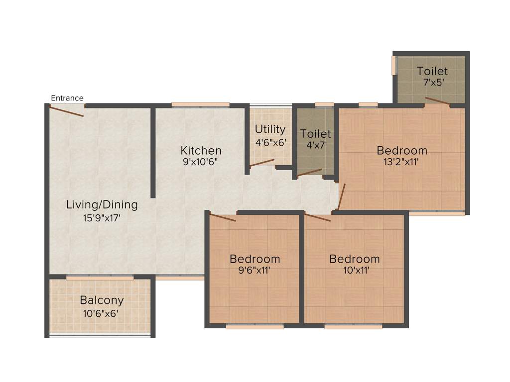 Jaikumar Parksyde Homes (3BHK+2T (1,140 sq ft) 1140 sq ft)