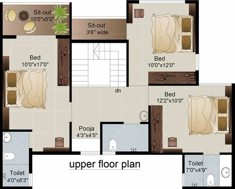 Upper Level Duplex Plan parksyde homes Floor Plan Upper Level Duplex Plan