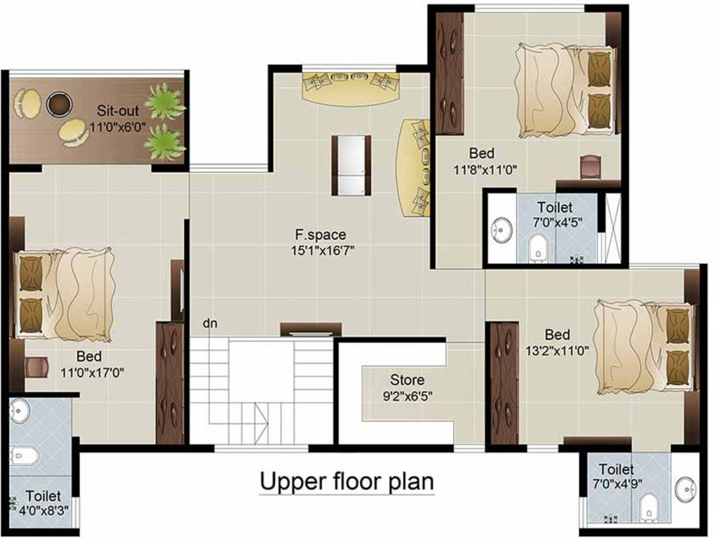 Upper Level Duplex Plan parksyde homes Floor Plan Upper Level Duplex Plan