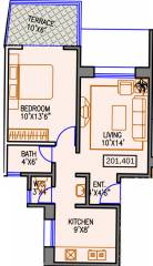 Navjeevan Sundarban (1BHK+1T (658 sq ft) 658 sq ft)
