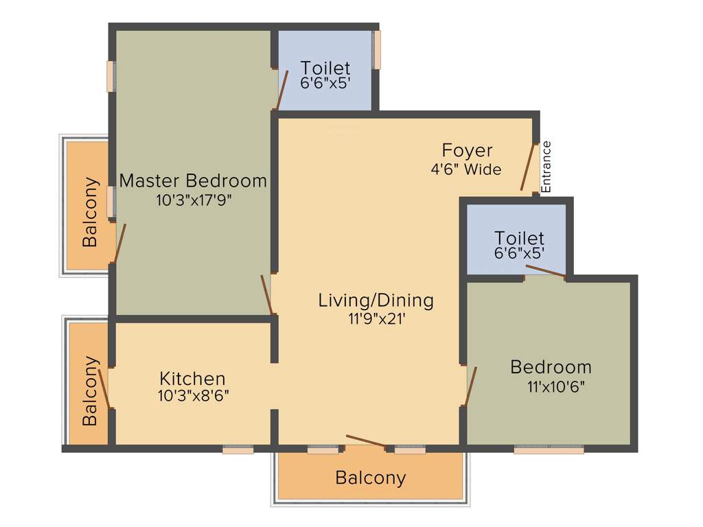 Malar Garden (2BHK+2T (1,125 sq ft) 1125 sq ft)