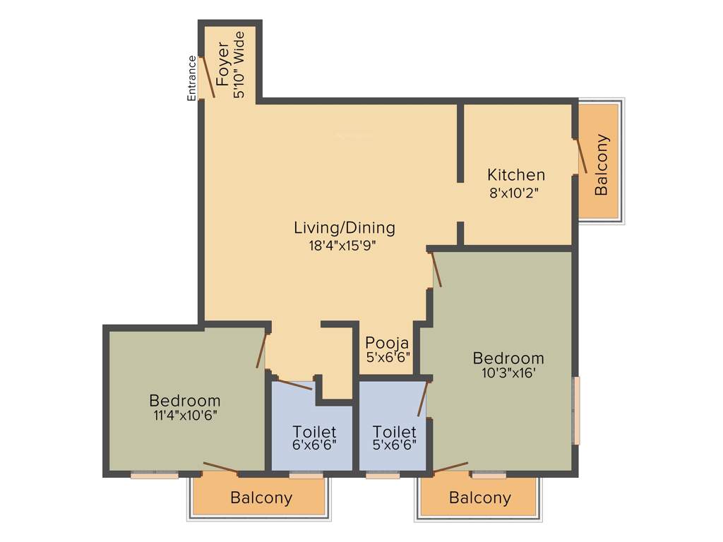 Malar Garden (2BHK+2T (1,166 sq ft) + Pooja Room 1166 sq ft)