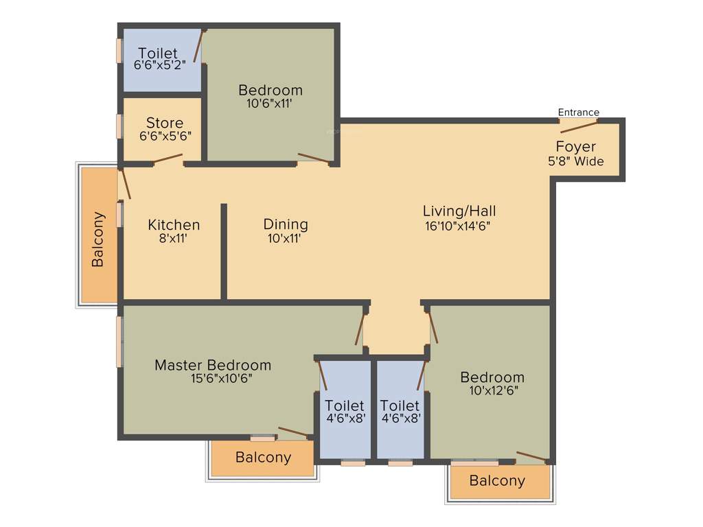 Malar Garden (3BHK+3T (1,539 sq ft) 1539 sq ft)