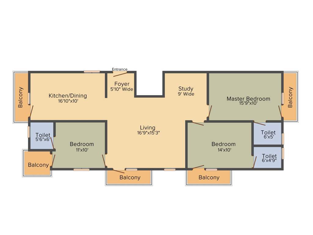 Malar Garden (3BHK+3T (1,551 sq ft) 1551 sq ft)