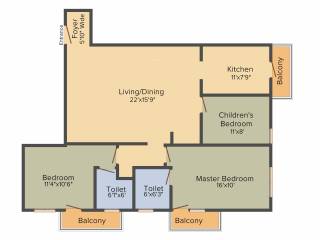 Malar Garden (3BHK+3T (1,428 sq ft) + Pooja Room 1428 sq ft) Malar Garden (3BHK+3T (1,428 sq ft) + Pooja Room 1428 sq ft)
