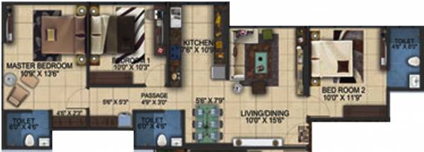 Vraj Vrajlal Angan (3BHK+3T (1,421 sq ft) 1421 sq ft)