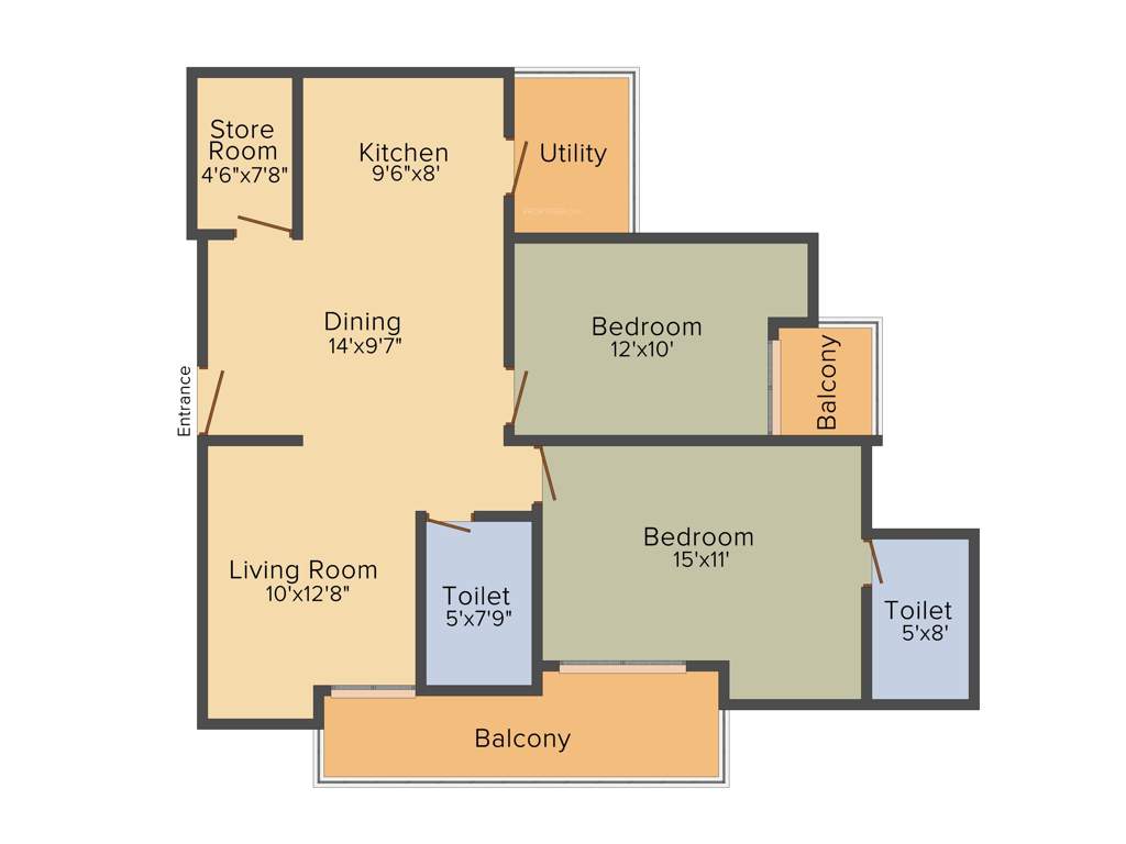 Gulshan Ikebana (2BHK+2T (1,315 sq ft) 1315 sq ft)