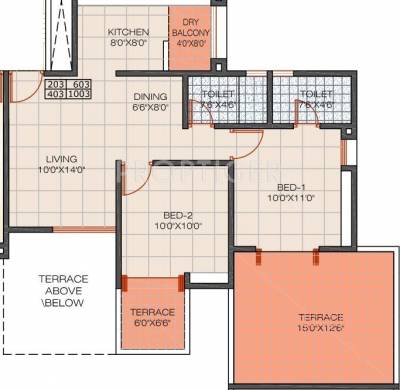 Shree Devi La Royale (2BHK+2T (905 sq ft) 905 sq ft) Shree Devi La Royale (2BHK+2T (905 sq ft) 905 sq ft)