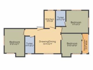 MCK MCK Glory (3BHK+2T (1,386 sq ft) 1386 sq ft) MCK MCK Glory (3BHK+2T (1,386 sq ft) 1386 sq ft)