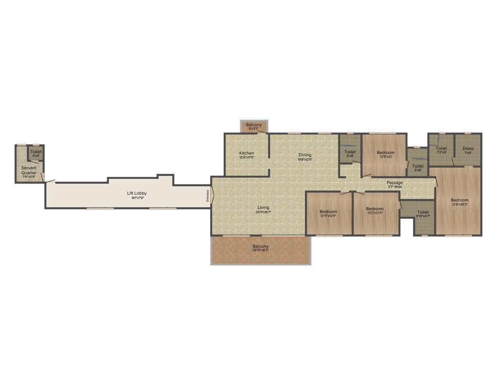 Ideal Ideal Exotica (4BHK+4T (3,635 sq ft) 3635 sq ft)