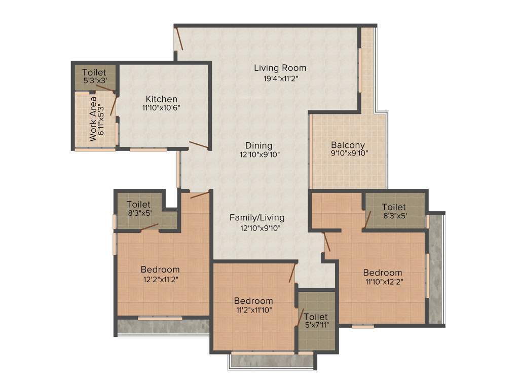 Asten Dew Dale (3BHK+3T (2,085 sq ft) 2085 sq ft)