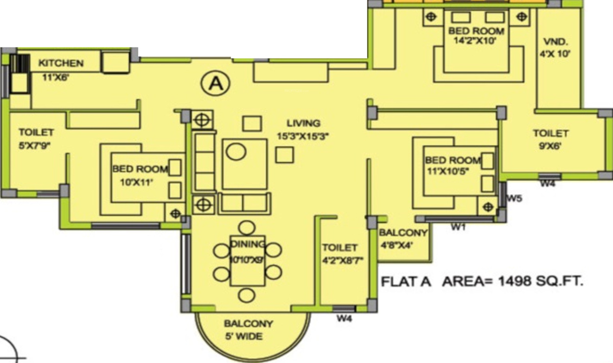 Eden Moore (3BHK+3T (1,498 sq ft) 1498 sq ft) Eden Moore (3BHK+3T (1,498 sq ft) 1498 sq ft)