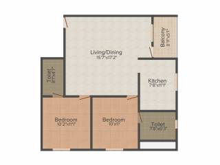 BSR Shelters (2BHK+2T (985 sq ft) 985 sq ft)