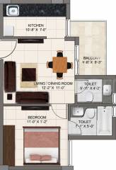 Maya Garden Avenue (1BHK+2T (750 sq ft) 750 sq ft)