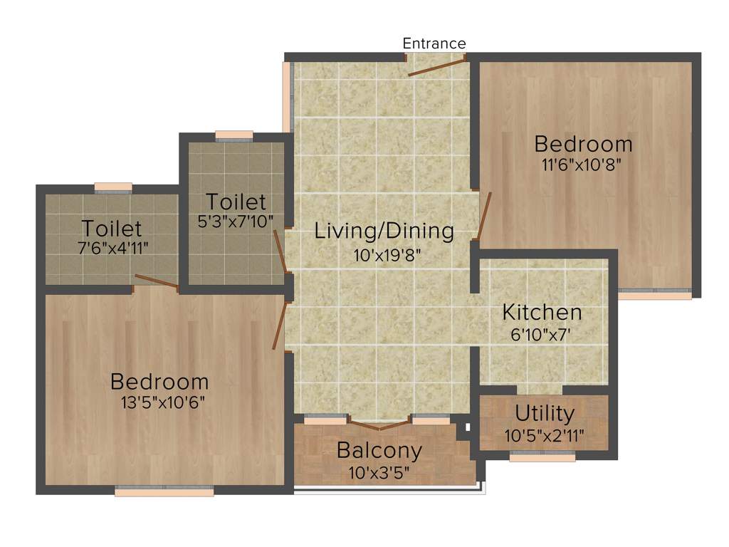 Isha Gayatri (2BHK+2T (930 sq ft) 930 sq ft)