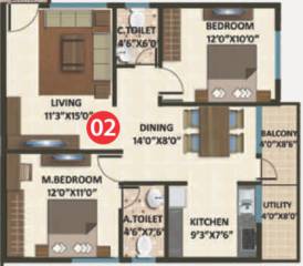 South South Park (2BHK+2T (1,005 sq ft) 1005 sq ft) South South Park (2BHK+2T (1,005 sq ft) 1005 sq ft)