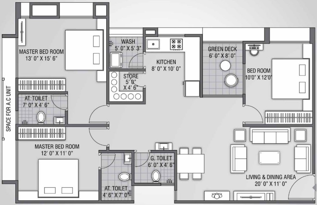 Kailash Royal (3BHK+3T (1,755 sq ft) 1755 sq ft)